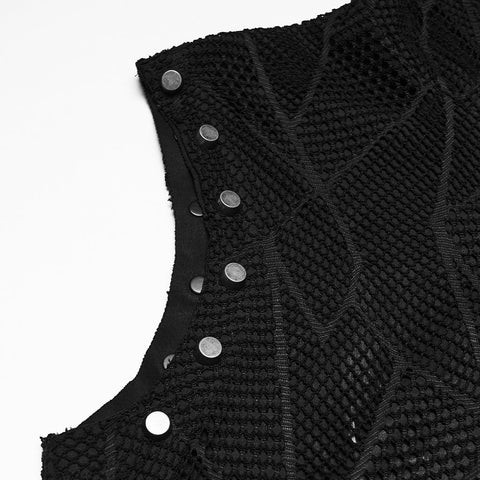 Punk printed hooded T-shirt