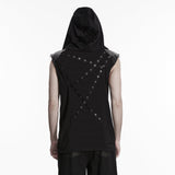 Punk skeleton vision hooded vest