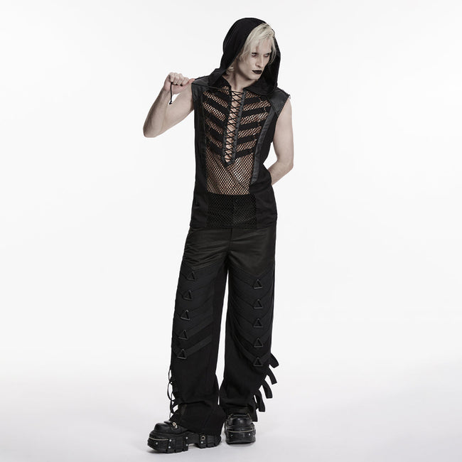 Punk skeleton vision hooded vest