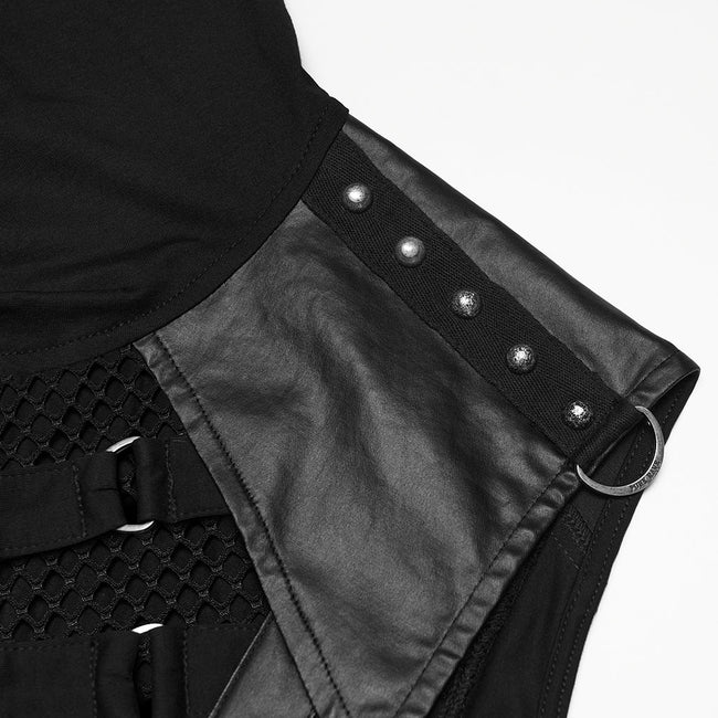 Punk skeleton vision hooded vest