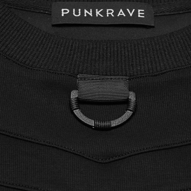 Mesh cage type sleeves T-shirt