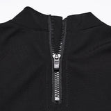 Dark punk mesh T-shirt for men