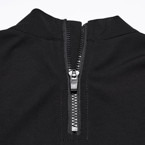 Dark punk mesh T-shirt for men
