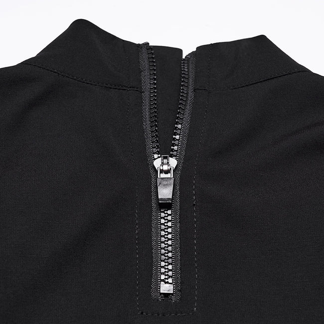 Dark punk mesh T-shirt for men