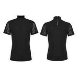 Dark punk mesh T-shirt for men