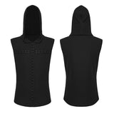 Goth Sleeveless Hooded Dark T-shirt