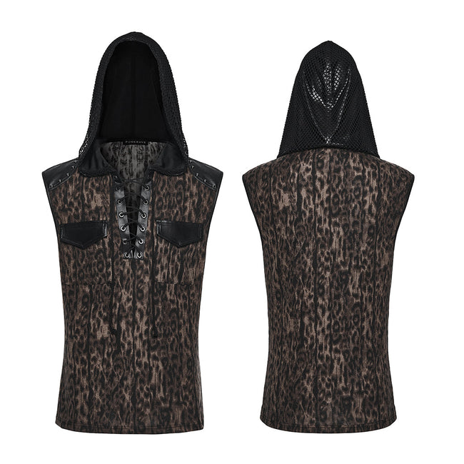 Punk leopard print T-shirt