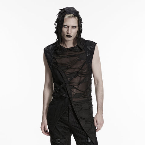 Wasteland hooded tattered vest