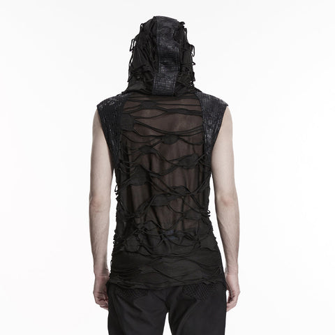 Wasteland hooded tattered vest