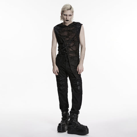 Wasteland hooded tattered vest