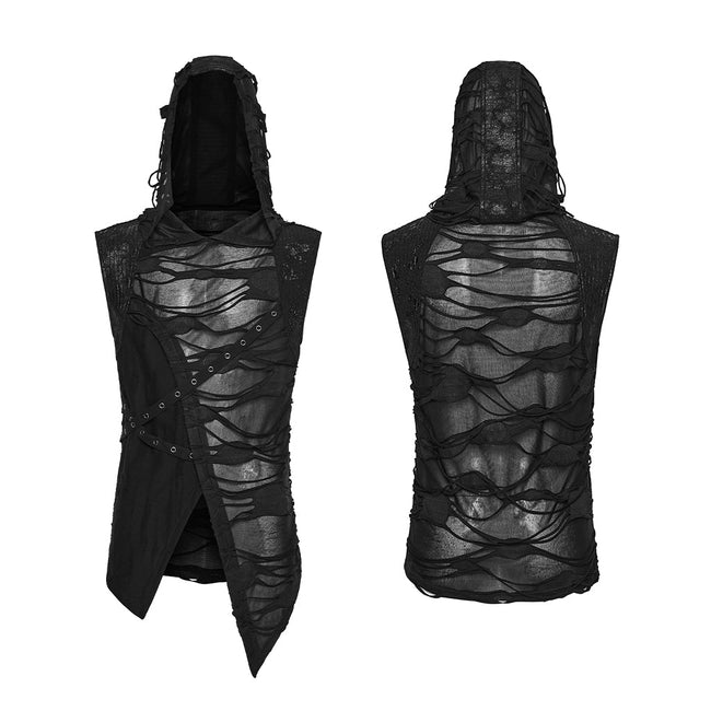 Wasteland hooded tattered vest
