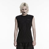 Punk minimalist cross vest