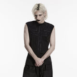 Punk minimalist cross vest