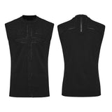 Punk minimalist cross vest
