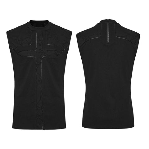 Punk minimalist cross vest