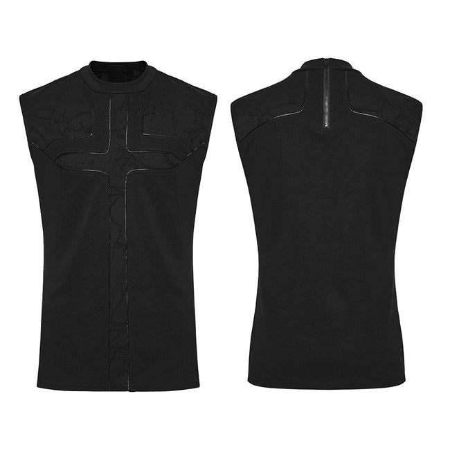 Punk minimalist cross vest