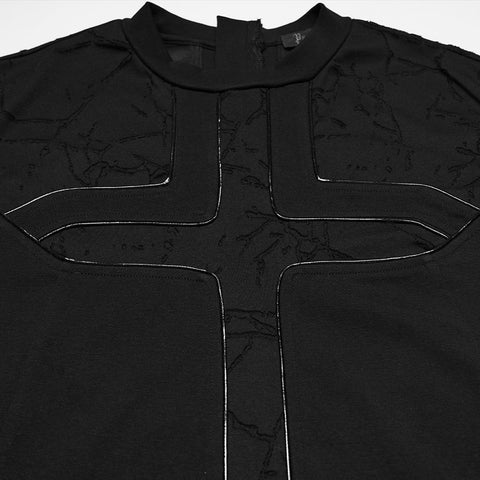 Punk minimalist cross vest