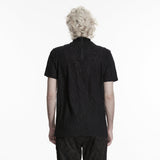 Gothic pleated drape T-shirt