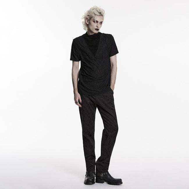 Gothic pleated drape T-shirt