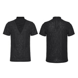 Gothic pleated drape T-shirt