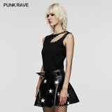 Punk Daily  hollow shoulder Vest