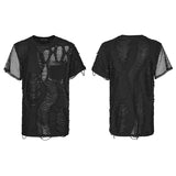Punk ripped mest T-shirt