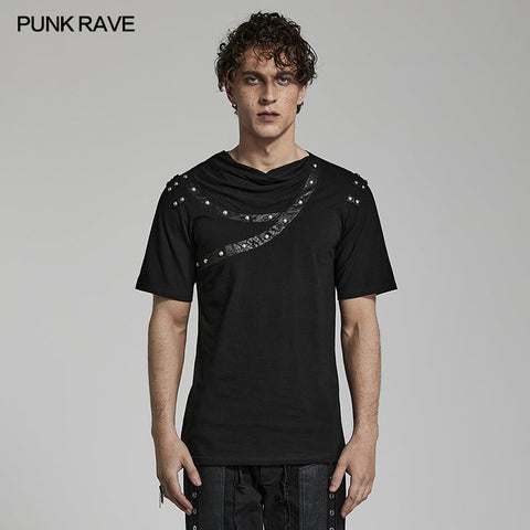 Punk daily drop collar T-shirt
