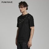Punk daily drop collar T-shirt