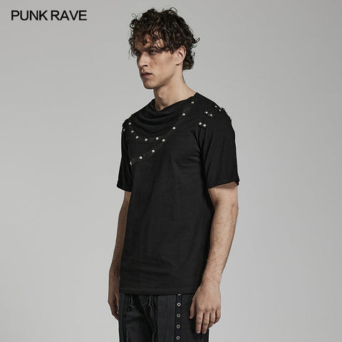 Punk daily drop collar T-shirt