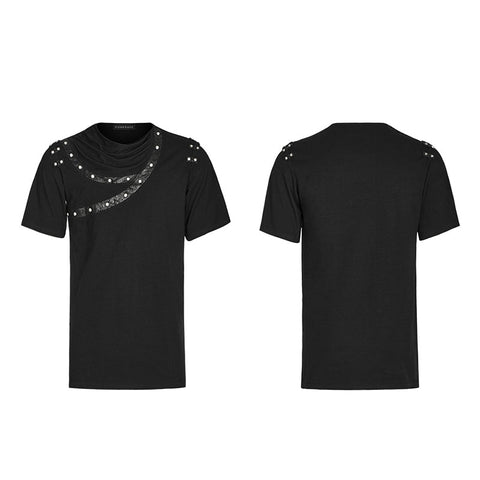 Punk daily drop collar T-shirt
