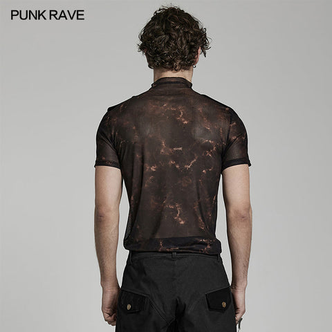 Doomsday printed mesh T-shirt