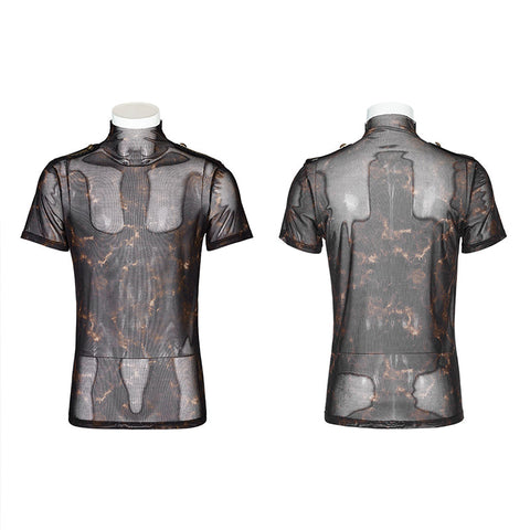 Doomsday printed mesh T-shirt