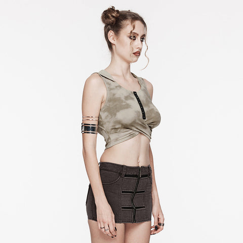 Wasteland hooded crop top