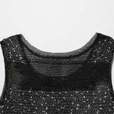 Punk daily striped mesh vest