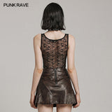 Punk spider mesh daily bodysuit