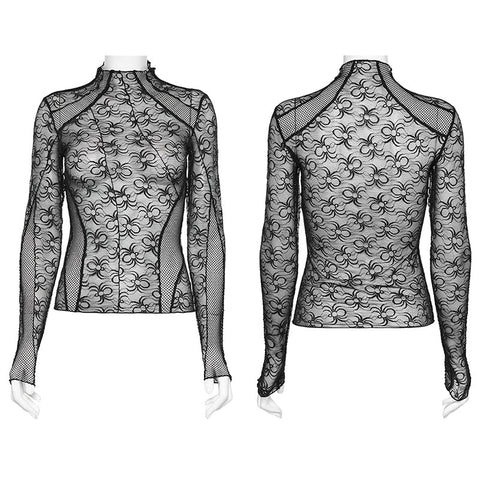 Cyber punk slim patchwork T-shirt