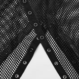 Punk Sexy hollow out hooded vest