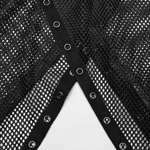Punk Sexy hollow out hooded vest
