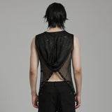Punk Sexy hollow out hooded vest