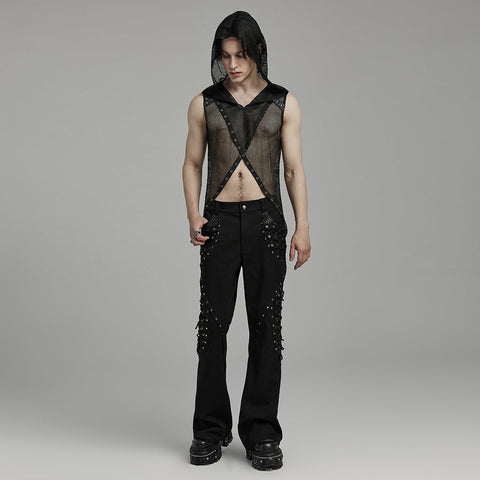 Punk Sexy hollow out hooded vest