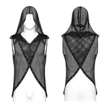 Punk Sexy hollow out hooded vest