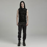 Goth Flocked Mesh Tank Top
