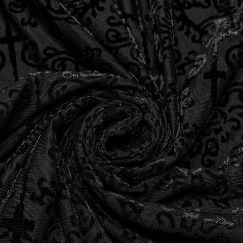 Goth Flocked Mesh Tank Top