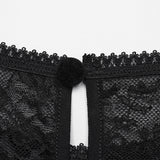 Goth lace lantern sleeve shirt