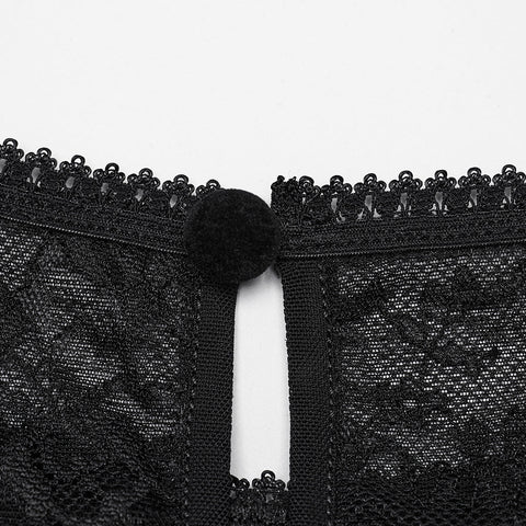 Goth lace lantern sleeve shirt