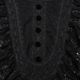 Goth lace lantern sleeve shirt