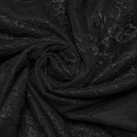 Goth lace lantern sleeve shirt