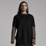 Punk fake two-piece T-shirt