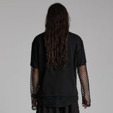 Punk fake two-piece T-shirt