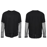 Punk fake two-piece T-shirt